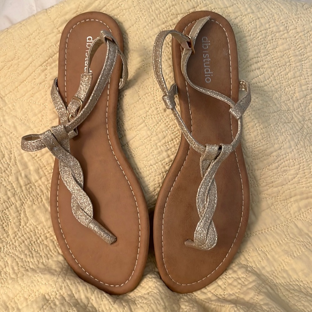 Gold sandals size 9.